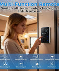 Multi-Function Remote for Compact Propane Tankless Water Heater For Rvs, showing temperature controls and signals.