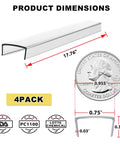 Four Pack Sleek Cabinet Door Guards Top Pick Scratch Buffer Fits Three Quarter Inch Peel Press Fast dimensions with quarter for scale.
