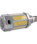Built Different Heavy Duty LED Post Top Light, Wattage Selectable 80W 100W 110W, Smooth Dimmable EX39 Mogul Base, bulb showing selectable color temperatures.