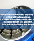 Close-up of the 12v Portable Electric Hydraulic Hose Crimping Machine head, showcasing CNC engraving precision for durable performance.