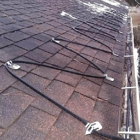 8W Per Foot Roof And Gutter Heat Cable No Fuss Self Regulating Ice Dam Prevention for Snow Deicing on residential roof