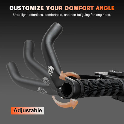 Adjustable upgraded ergonomic bike bar ends extension for 21.5 to 22.2 mm handlebars aluminum alloy lightweight MTB