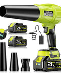 Powerful Cordless Leaf Blower With 580000 RPM Motor Lightweight Handheld Yard Blower Comes With 2 X 4.0Ah Battery And Charger