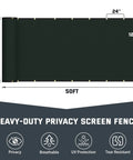 Chain Link Fence Privacy Screen 6x50ft Outdoor 90 Percent Privacy Cover For Backyard And Pool With 170GSM HDPE And Brass Grommets