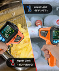 Dope Non Contact Infrared Thermometer Gun With Color LCD For Cooking And DIY, measuring temperature for frying and freezing