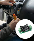 Installation of Clean Power Supply Filter Board Zero To Fifty Volt Three Amp Hiss Killer For Car Audio And Industrial Gear.