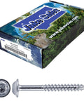 Size 7 By 1/2 Inches Fine Thread Pocket Hole Screws With T20 Torx Star Drive Zinc Finish For Cabinet And Furniture Building Dead Nuts Tight Workhorse Fasteners In Five Pound Bulk Box with packaging.