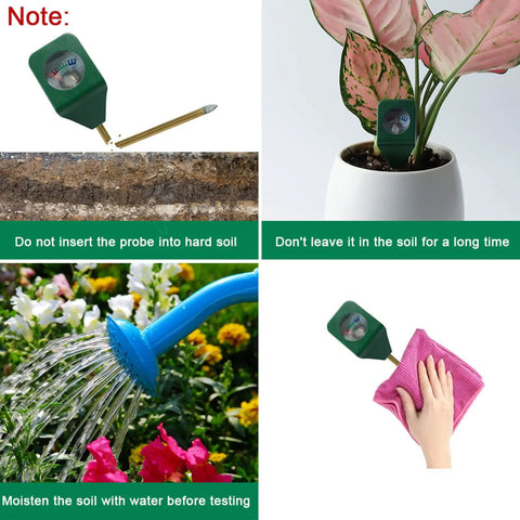 Portable Plant Moisture Meter No Battery Needed Plug And Play Indoor Outdoor Soil Tester Kit Hygrometer For Houseplants Easy To Read Moisture Gauge To Help Healthy Roots And Growth with usage instructions.