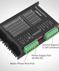 Powerful Stepper Motor Driver For Nema 17 23 34 Motors, 20 To 50V DC, Up To 5.6A, 4 6 8 Wire, 128 Microstep CNC Controller with connection ports