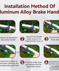 Universal Aluminum Alloy Bike Brake Levers For Mountain Road And BMX Ready To Ride, installation steps illustrated
