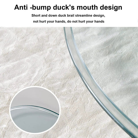 Anti-bump edge of Clear Tempered Glass Rotating Serving Tray Round Turntable For Dining Table 39 Inch Lazy Susan