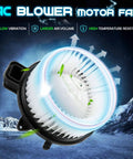 Ford Fusion Lincoln MKZ Mercury Milan HVAC Blower Motor Fan Assembly Replacement For 2010 To 2012 Models with airflow display.