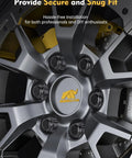 Close-up of 24 Pcs M12x1.5 Lug Nuts 60 Degree Conical Seat Bulge Closed End With Socket for Toyota aftermarket wheel