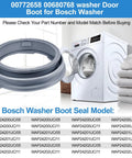 Beefed Up 00772658 Washer Door Boot Seal Replacement Kit for Front Load Gasket with Bosch washer compatibility displayed in image