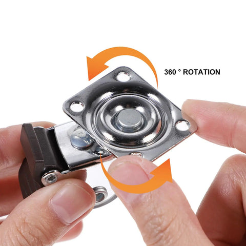 Heavy Duty 1 Inch TPR Swivel Caster Wheels With Threaded Stem For Office Chairs Carts And Furniture Replacement Silent 360 Degree Rotation Ideal For Industrial Equipment And Display Rigs Random Colors, 360° swivel plate