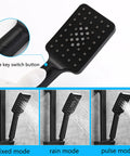 MXJIAYDNX Rain Shower System Black Shower Faucet Set showcasing 3 Mode Handheld Shower with switch button and spray options.