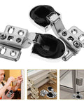 2 Pack 26mm Cabinet Door Hinges With Glass Door Buffer Soft Close Corner Cabinet Hardware for kitchen and wine display