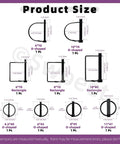 Heavy Duty Shaft Locking Pin Kit With 9 Pieces In 9 Sizes 3/16 In To 3/8 In Black Zinc Plated Round Square Arch Pins Product Size Chart