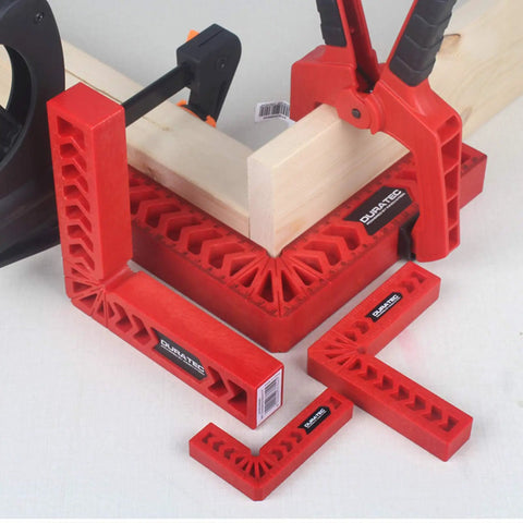 Heavy Duty Positioning Squares For Woodworking Set Of Eight Precision Layout Gauges With Dual Scale Edges arranged with wood.