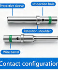DT Connector Pin And Socket Kit Pro Grade 60 Pieces contact structure with labels for protection and inspection features
