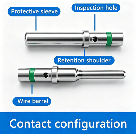 DT Connector Pin And Socket Kit Pro Grade 60 Pieces contact structure with labels for protection and inspection features