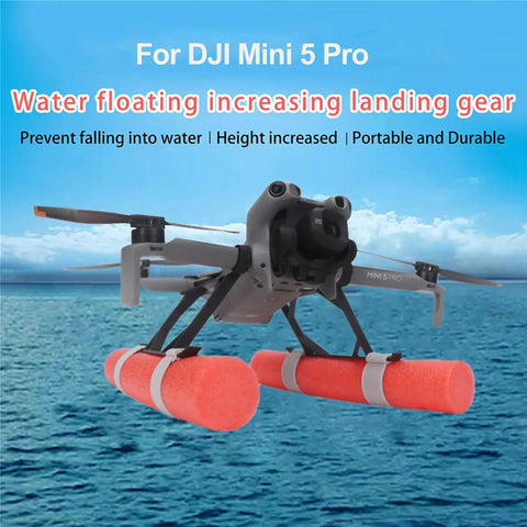 Water Landing Gear For DJI Mini 5 Pro Floating Skid Buoyancy Rod Kit in use over water
