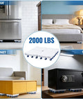 DoReFaSol Connectable Appliance Rollers And Heavy Duty Furniture Sliders With 36 Wheels Moving Dollys for fridge, bed, cabinet, and safe.