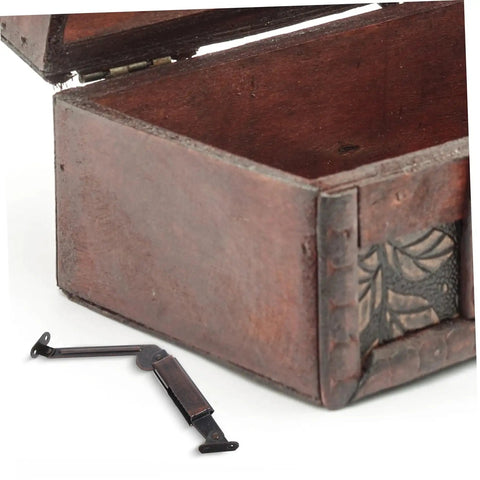 Open wooden box with Storage Bins And Plastic Bins With Easy Install 2 Pack Lid Support Hinges For Cabinets And Chests Soft Close