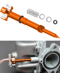 Rugged Aluminum Air Fuel Mixture Screw Adjuster For Carburetors Universal Dirt Bike Tuner With Anodized Orange Finish