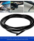 Dead Straight Four Meter Windshield Washer Hose Kit With Twelve Secure Gaskets And Tough Rubber Wiper Fluid Tubing That Handles Daily Spraying Without Any Drama For Stress Free Auto Upkeep, flexible black rubber tubing.