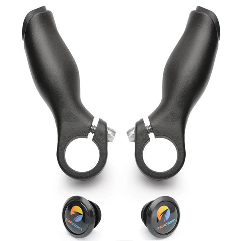 Two Piece Handlebar End Grips For 20 To 23 Mm Bars Road Bike And MTB Aluminum Alloy Easy Install Grippy And Sturdy