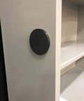Large 3.025 Inch Diameter Ceramic Ferrite Disk Magnet 2 Pack Grade 8 Heavy Duty Workhorse used on metal shelf