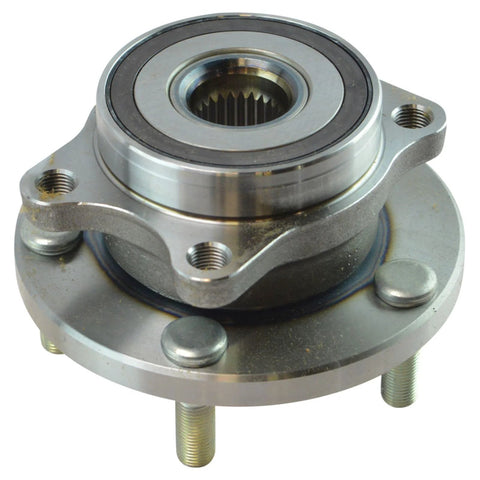 Front And Rear Wheel Bearing And Hub Assembly Kit For Subaru Legacy Outback Forester Ascent 2015 2020 Four Piece Set With Plug And Play Ready To Install Hubs And Bearings For A Smooth Quiet Ride On All Four Wheels steel hub component.