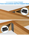 Concealed Joist Hanger Set For 2x4 Beams, Heavy Duty Q235B Steel With Black Powder Coat, Weatherproof Outdoor Trim Hangers, 8 Pack