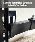 Universal Headboard Bracket For Sealy Ease And Tempur Ergo Adjustable Bed Frames showing black steel brackets with hardware.