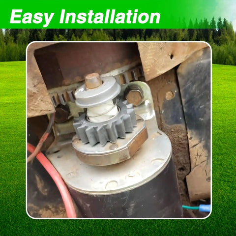 Starter Drive Kit With 16 Teeth Drive Gear That Fits Briggs And Stratton Stens Rotary Engines And Lawn Tractors Replacement Part Numbers 497606 696541 435 859 9854 installed in engine housing