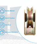 Heavy Duty V Groove Caster 2 Pack Sliding Gate Wheels That Glide Like Silks On V Track Pulleys For Driveway Gates And Workshop Gear Built Tough As Nails To Carry Six Hundred Sixty One Pounds No Sweat showing smooth surface and anti-rust features.