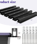 Garage Ceiling Storage Rack For Overhead Organization Boss Level, Heavy Duty Adjustable Bin System with 6 black T-shape mounts