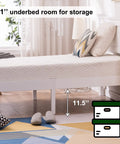 Twin Size Solid Wood Platform Bed Frame With Headboard No Box Spring Needed White Finish showcases 11" underbed storage space.