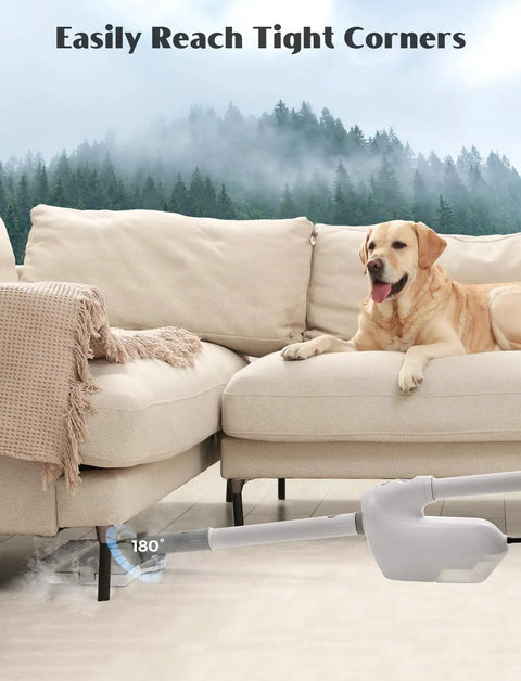 Professional Grade Multi Function Steam Mop With Detachable Handheld Steamer For Hardwood And Tile Floors Quick Heat Tech Knocks Out Messes In A Snap Zero Hustle cleaning tight corners under a sofa.