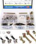 125 Piece 3 In 1 Diy Ready Furniture Connecting Hardware Set with hex socket cap screws barrel nuts cam fittings visible