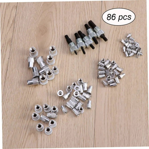 Durable 86 Pc Rivnut Tool Set For Metal Assembly M5 M7 M8 Threaded Inserts Kit Heavy Duty Aluminum Alloy Nut Tool That Slaps, 86 pcs