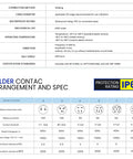 Pro Grade 2 Pin Waterproof Connector 16Mm Circular Aviation Plug IP67 Sealed Male Female Socket technical specs table