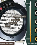 Magnifying Glass Desk Lamp With Clamp And Base, Real Glass Lens, 84 LEDs, 5 Color Modes, close-up of control buttons and lens