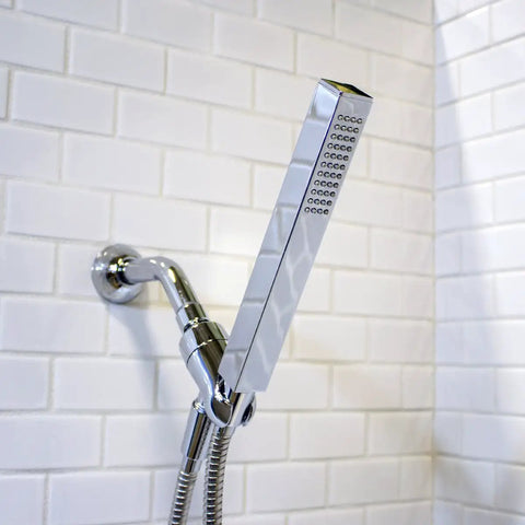 Kubos Hand Shower Wand With 44 Spray Nozzle, 2.5 GPM, Polished Chrome, Detachable Showerhead For Modern Bathrooms, Sleek Contemporary Design, Easy Clean, High Pressure Deluxe Bath Accessory