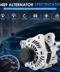 Premium Car Alternator Replacement For Honda Accord 2013 To 2017 2.4L L4 Engine With Automatic CVT Transmission close-up
