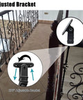 Heavy Duty Metal Staircase Balusters 6 Pack Adjustable Angle Railing Spindles for Deck and Porch with 270° adjustable bracket.