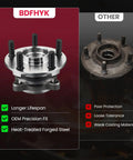 Comparison of 2 Pack Front Wheel Bearing And Hub Assembly 5 Lug Fit For Subaru with older hub.