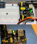 MB102 Solderless Breadboard Power Supply Module 3.3V And 5V With 700mA Output DC 6.5-12V Or USB Green Power LED On Off Switch