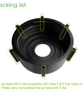 8 Piece Blender Replacement Parts Kit With Ice Crusher Blade And Gaskets For 5 And 6 Cup Jars base with 6 ribs